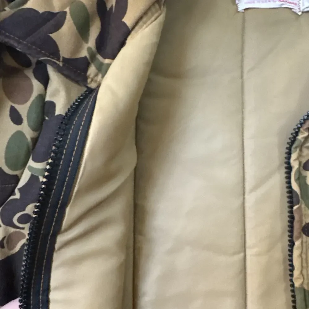 Vintage Best Endorsed By Jim Catfish‎ Hunter Camouflage Coat Size M Made In USA